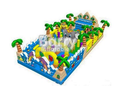 Customized Cartoon High Quality Inflatable Fun City,Inflatable Playground  BY-IP-054